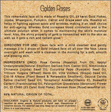 Load image into Gallery viewer, Natural Golden Roses Face Oil