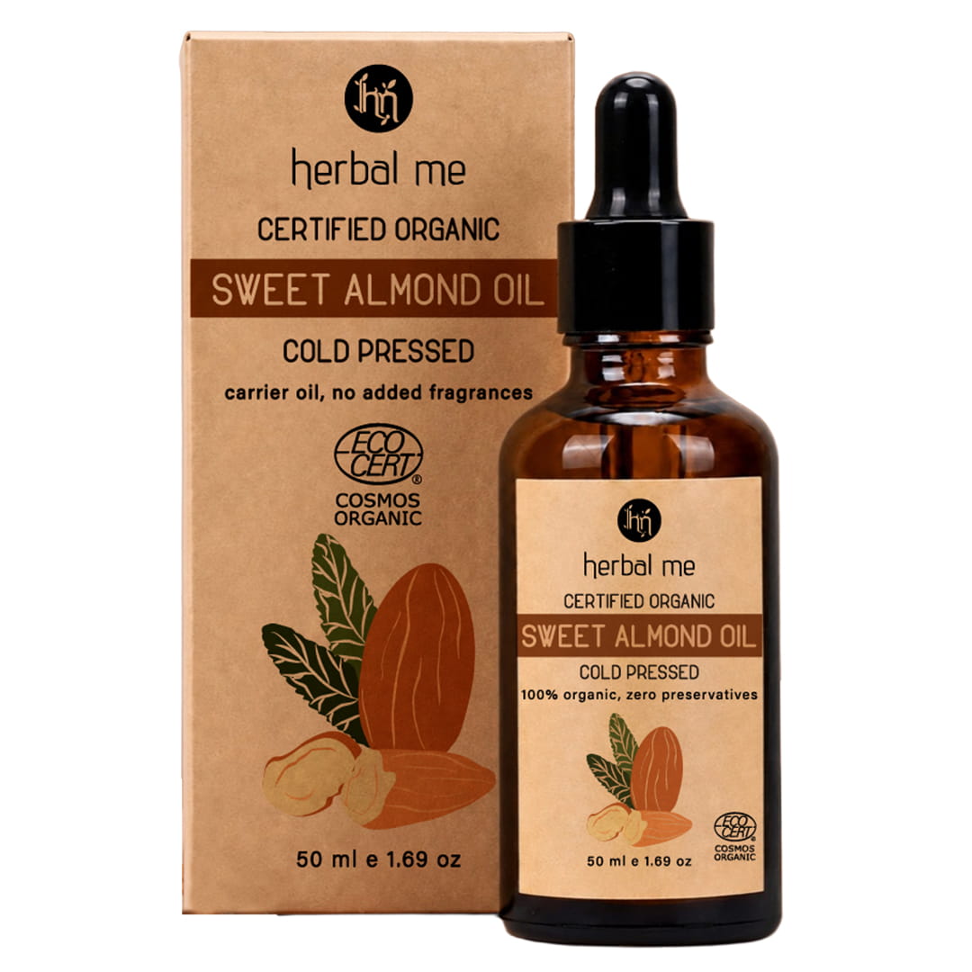 Sweet Almond Oil - 100% Organic - Ecocert Certified - 50 ml