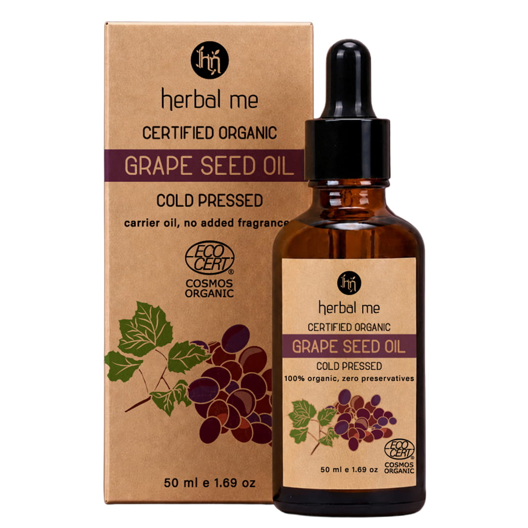 Grape Seed Oil - 100% Organic - Ecocert Certified - 50 ml