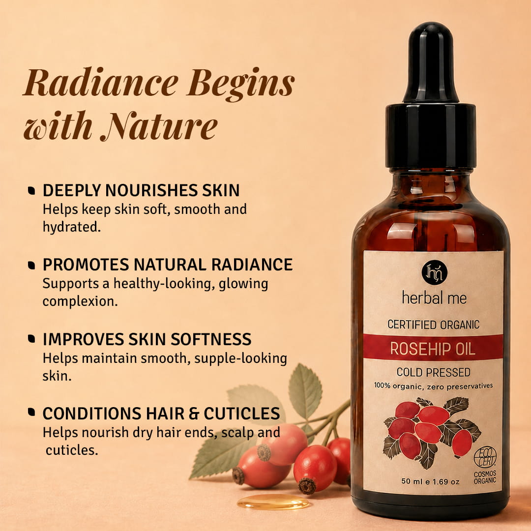 Rosehip Oil - 100% Organic - Ecocert Certified - 50 ml