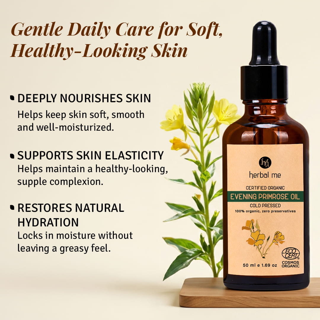 Evening Primrose Oil - 100% Organic - Ecocert Certified - 50 ml