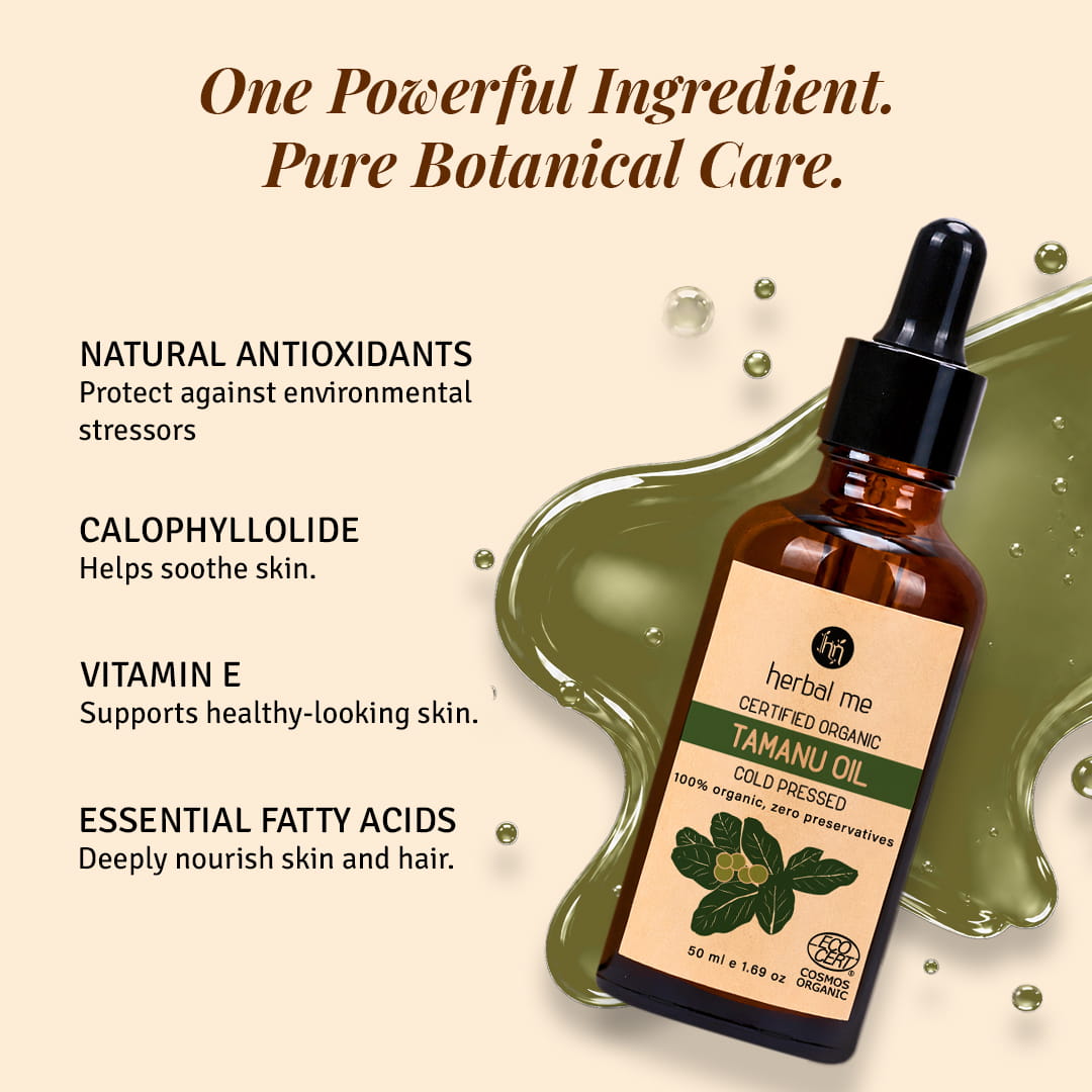 Tamanu Oil - 100% Organic - Ecocert Certified 50 ml