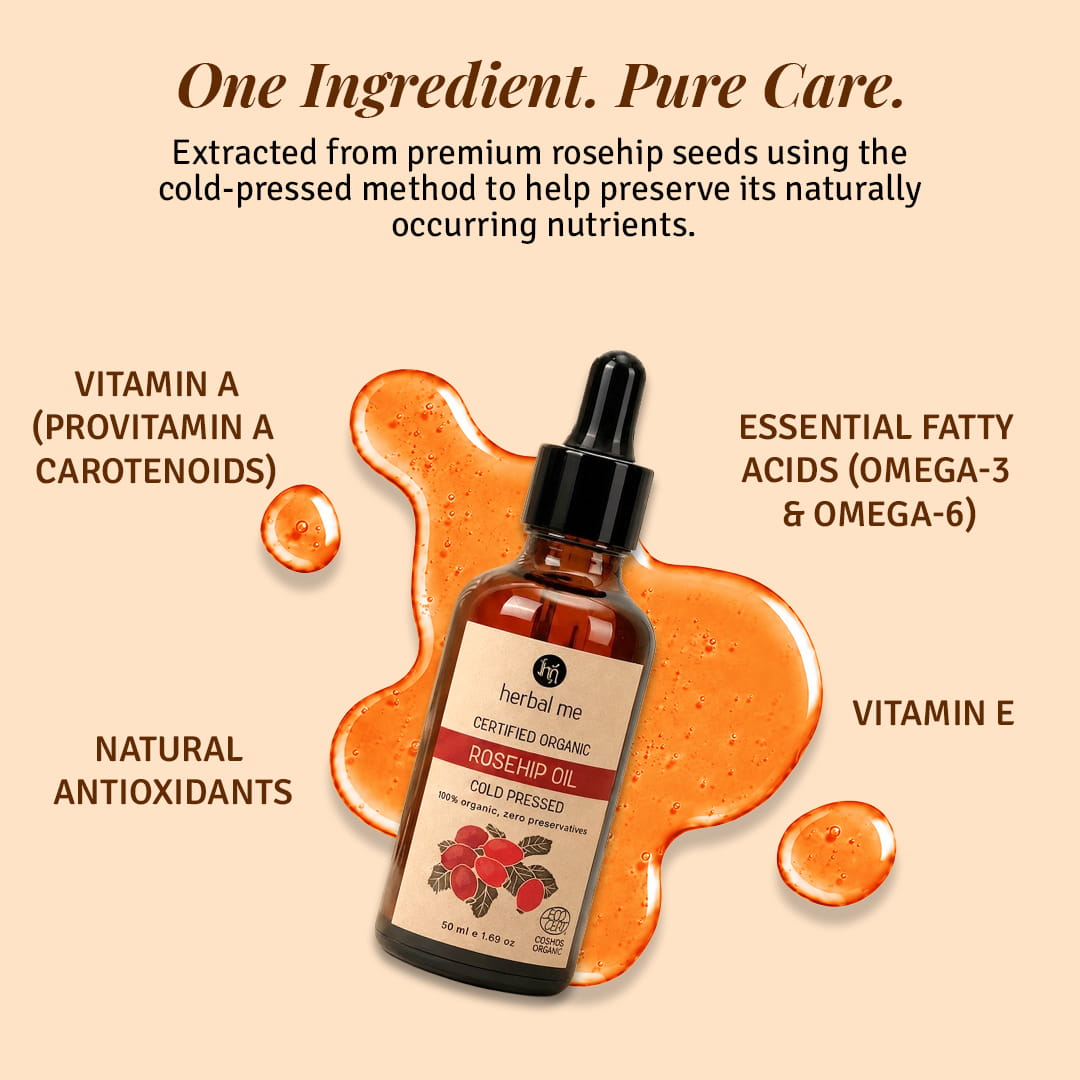 Rosehip Oil - 100% Organic - Ecocert Certified - 50 ml