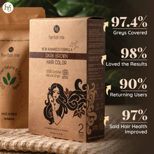 Load image into Gallery viewer, Dark Brown - Natural Hair Color - Ecocert Certified - 150g
