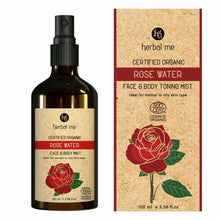Load image into Gallery viewer, Rose Water - Face and Body Mist - Certified Organic - 100 ml
