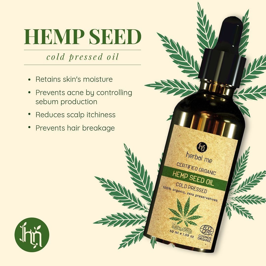 100% Hemp Seed Organic Hair Oil